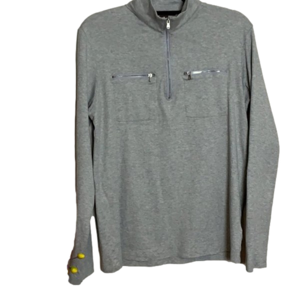 MICHAEL Kors grey zip front top women’s